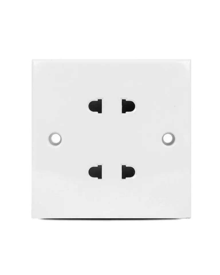 E-Series 2 Pin Twin Universal Switch Socket 10A